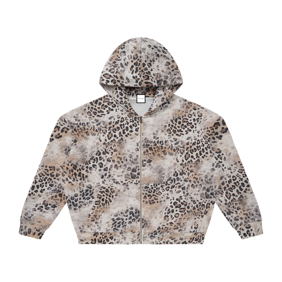 Leopard Full Zip Hoodie