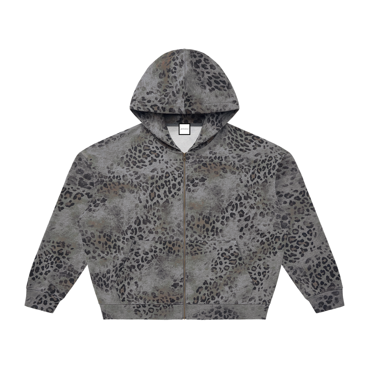 Leopard Full Zip Hoodie